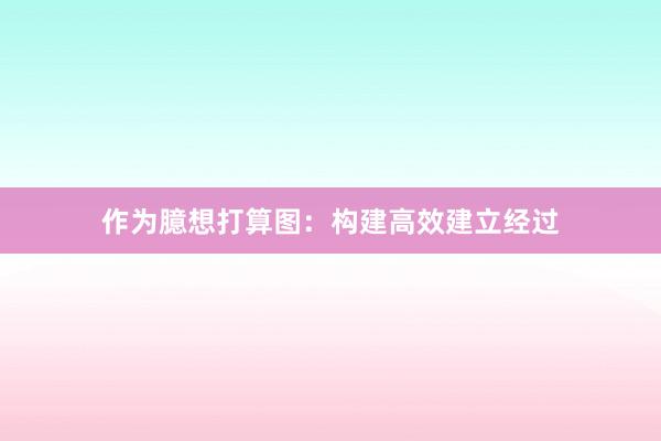 作为臆想打算图:构建高效建立经过