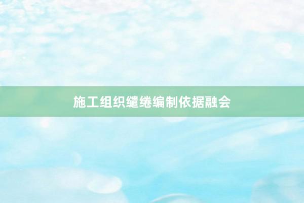 施工组织缱绻编制依据融会