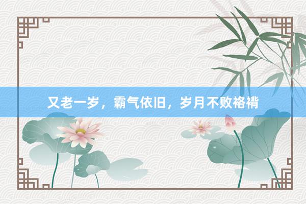 又老一岁，霸气依旧，岁月不败袼褙